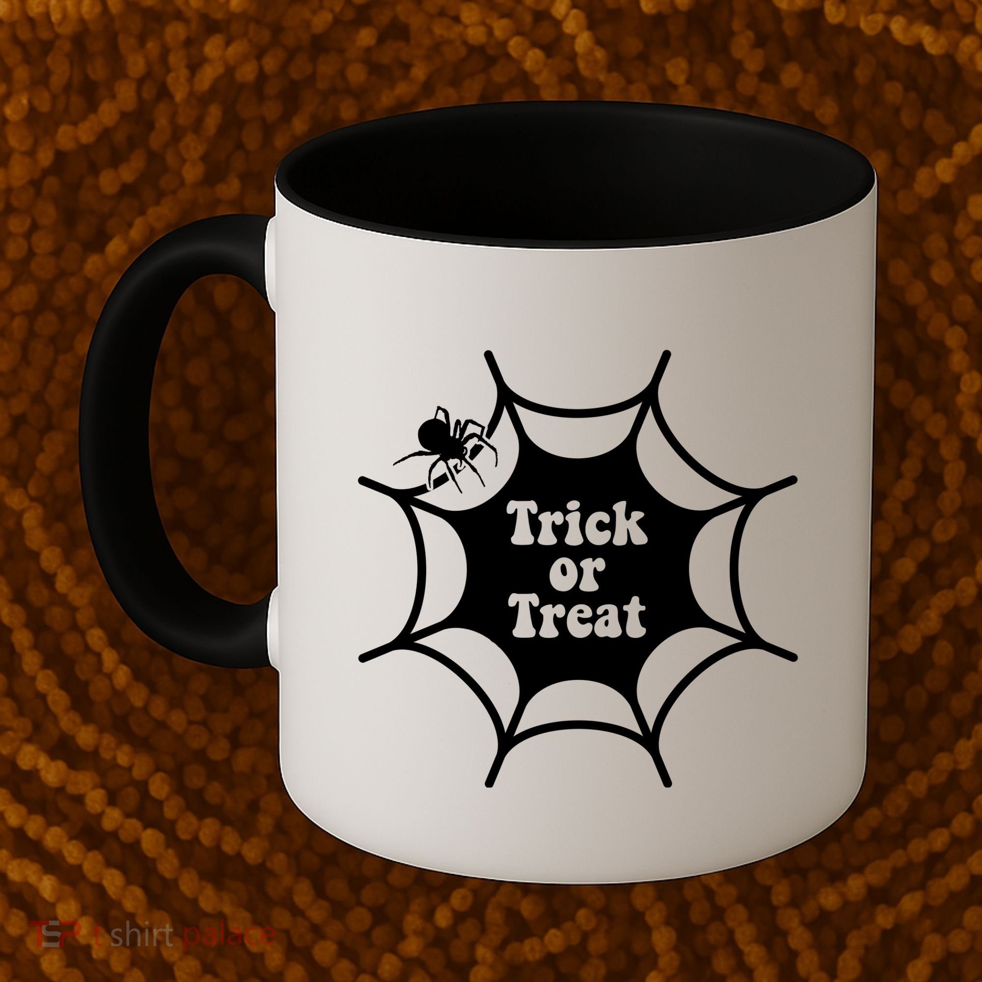 Trick Or Treat Spider Web Halloween Coffee Mug