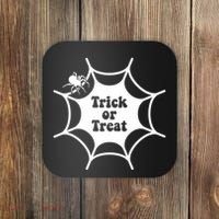 Trick Or Treat Spider Web Halloween Coaster thumb 0