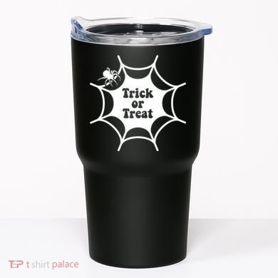 Trick Or Treat Spider Web Halloween Tumbler