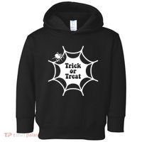 Trick Or Treat Spider Web Halloween Toddler Hoodie thumb 0