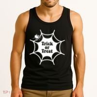 Trick Or Treat Spider Web Halloween Tank Top thumb 3