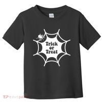 Trick Or Treat Spider Web Halloween Toddler T-Shirt thumb 0