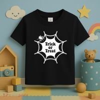 Trick Or Treat Spider Web Halloween Toddler T-Shirt thumb 3