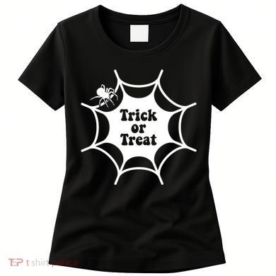 Trick Or Treat Spider Web Halloween Women's T-Shirt