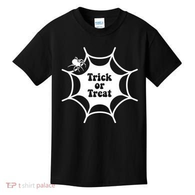 Trick Or Treat Spider Web Halloween Kids T-Shirt