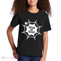 Trick Or Treat Spider Web Halloween Kids T-Shirt thumb 2
