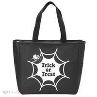 Trick Or Treat Spider Web Halloween Tote Bag thumb 0