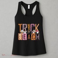 Trick or Teach Floral Groovy Halloween Teacher Retro Ghost Women's Tank Top thumb 3