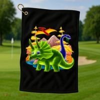 Triceratops & Others Golf Towel thumb 1