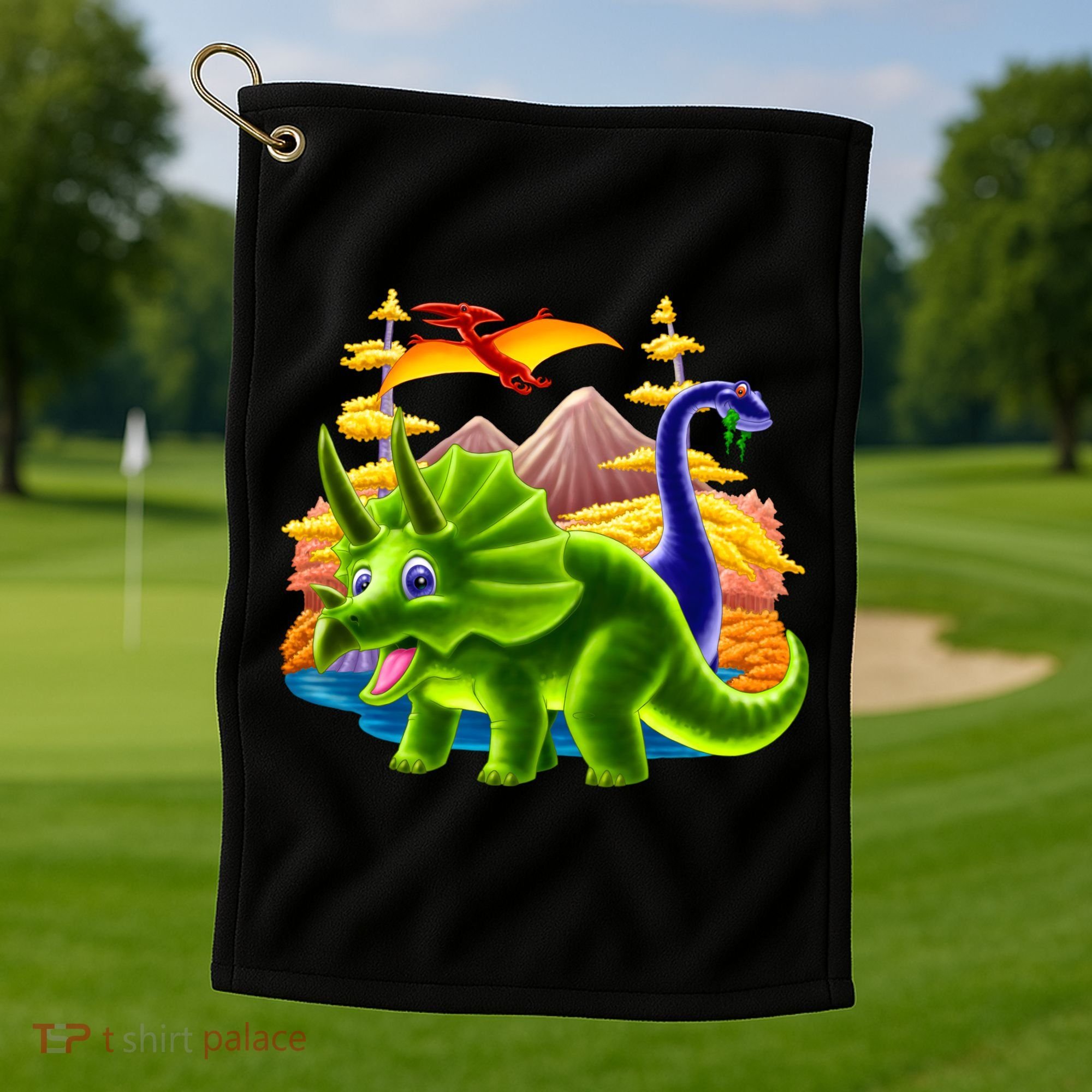 Triceratops & Others Golf Towel