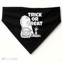 Trick Or Treat Halloween Spooky Graveyard USA-Made Doggie Bandana thumb 0