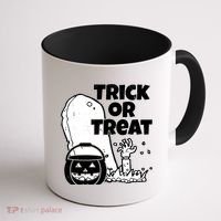 Trick Or Treat Halloween Spooky Graveyard Coffee Mug thumb 1