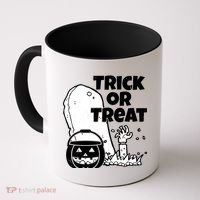Trick Or Treat Halloween Spooky Graveyard Coffee Mug thumb 0