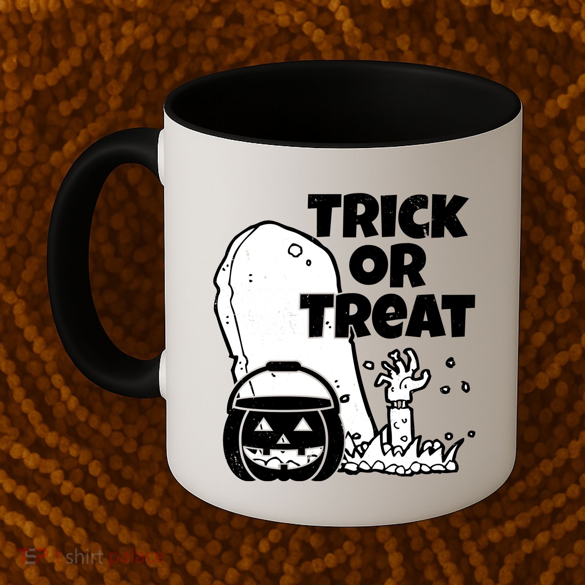 Trick Or Treat Halloween Spooky Graveyard Coffee Mug