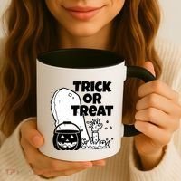 Trick Or Treat Halloween Spooky Graveyard Coffee Mug thumb 3