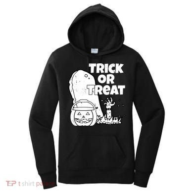 Trick Or Treat Halloween Spooky Graveyard Women's Hoodie