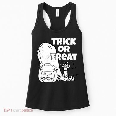 Trick Or Treat Halloween Spooky Graveyard Women's Tank Top
