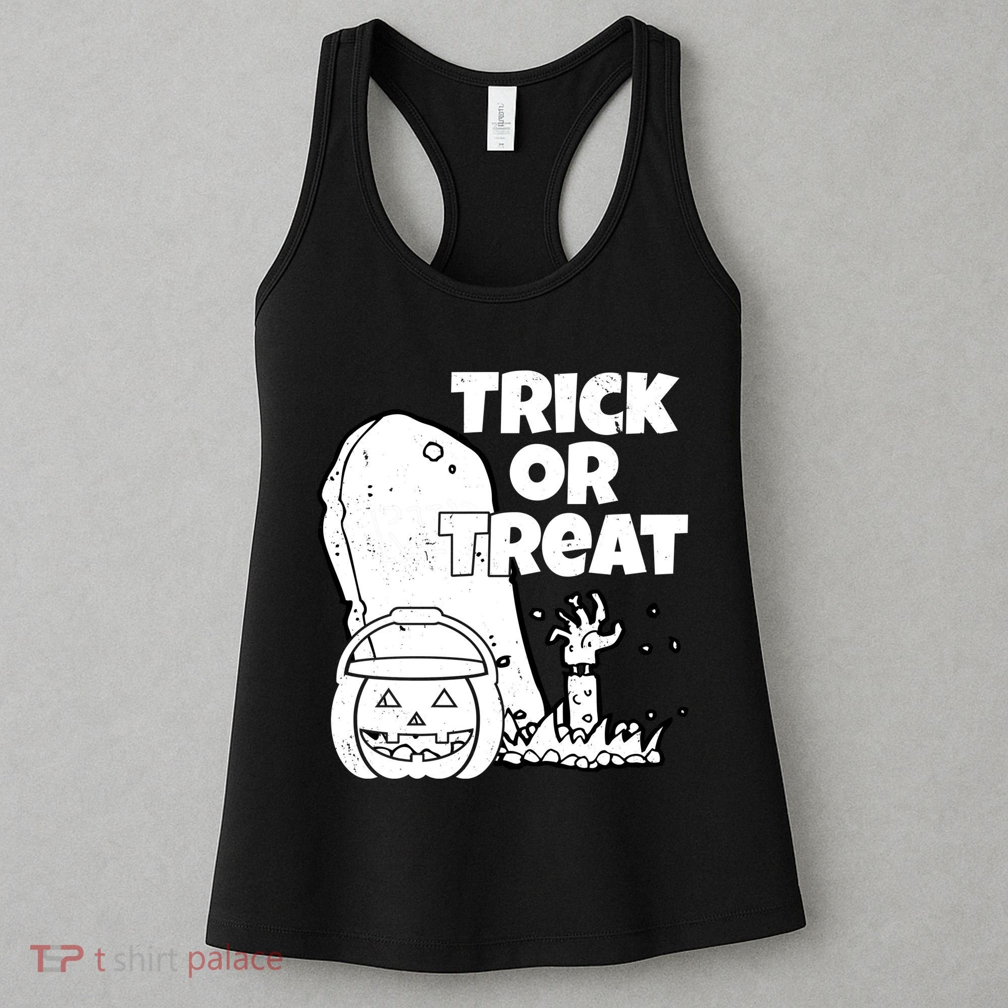 Trick Or Treat Halloween Spooky Graveyard Women's Tank Top