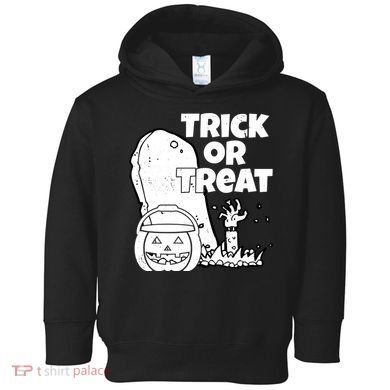 Trick Or Treat Halloween Spooky Graveyard Toddler Hoodie