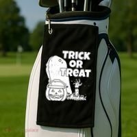 Trick Or Treat Halloween Spooky Graveyard Golf Towel thumb 2
