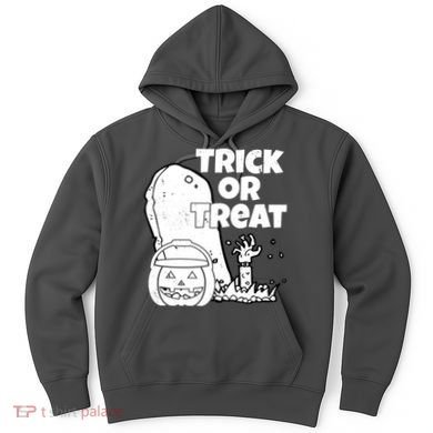 Trick Or Treat Halloween Spooky Graveyard Hoodie