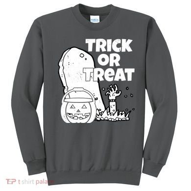 Trick Or Treat Halloween Spooky Graveyard Sweatshirt