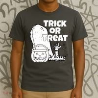 Trick Or Treat Halloween Spooky Graveyard T-Shirt thumb 3
