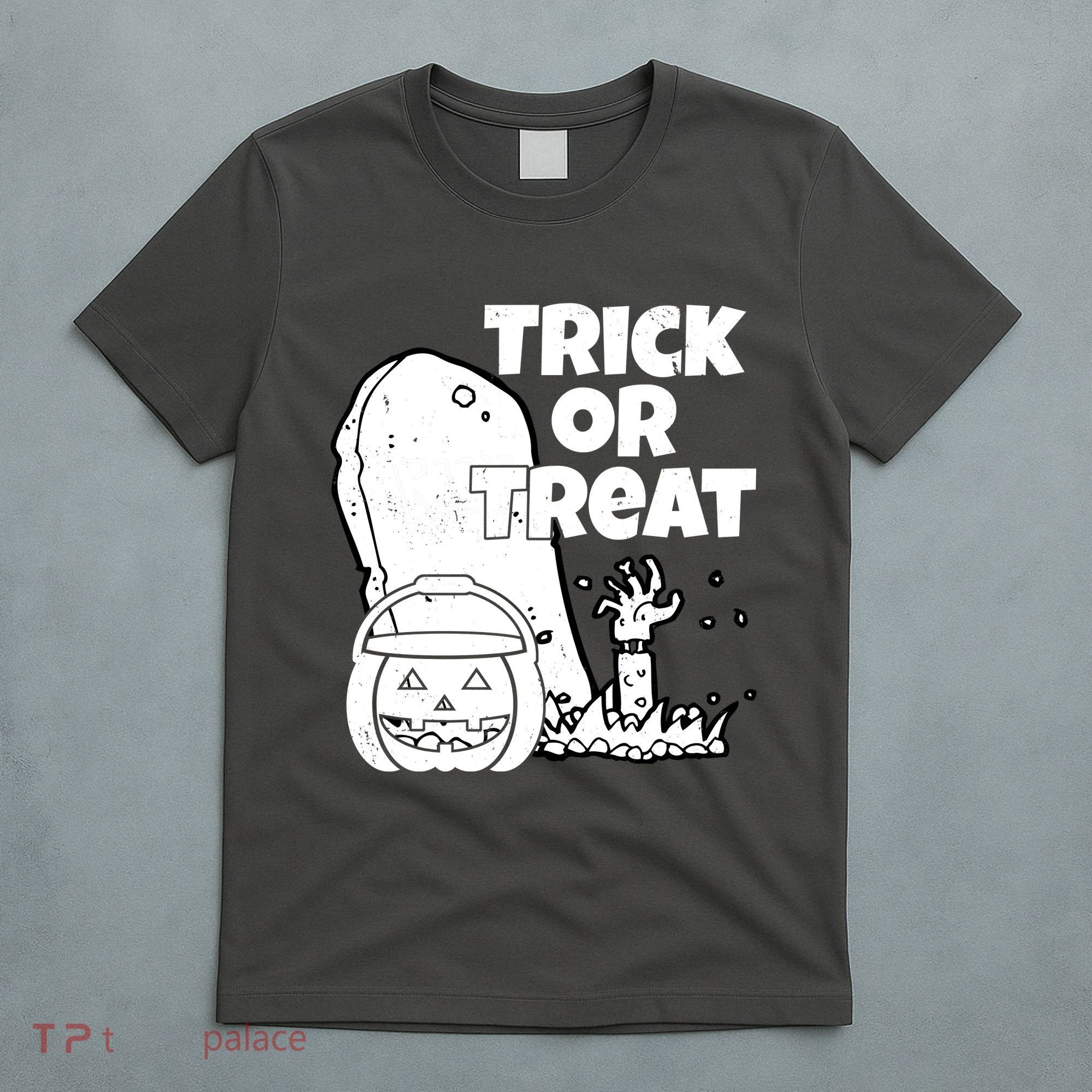 Trick Or Treat Halloween Spooky Graveyard T-Shirt