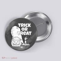 Trick Or Treat Halloween Spooky Graveyard Button thumb 0