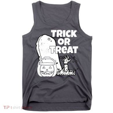 Trick Or Treat Halloween Spooky Graveyard Tank Top