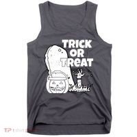 Trick Or Treat Halloween Spooky Graveyard Tank Top thumb 0