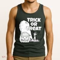 Trick Or Treat Halloween Spooky Graveyard Tank Top thumb 3