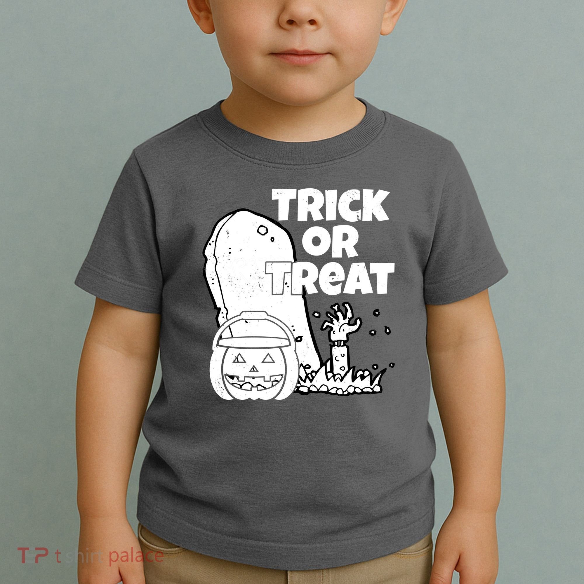 Trick Or Treat Halloween Spooky Graveyard Toddler T-Shirt