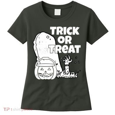 Trick Or Treat Halloween Spooky Graveyard Women's T-Shirt