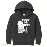Trick Or Treat Halloween Spooky Graveyard Kids Hoodie thumb 0