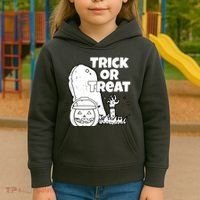 Trick Or Treat Halloween Spooky Graveyard Kids Hoodie thumb 3