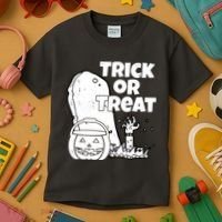 Trick Or Treat Halloween Spooky Graveyard Kids T-Shirt thumb 3