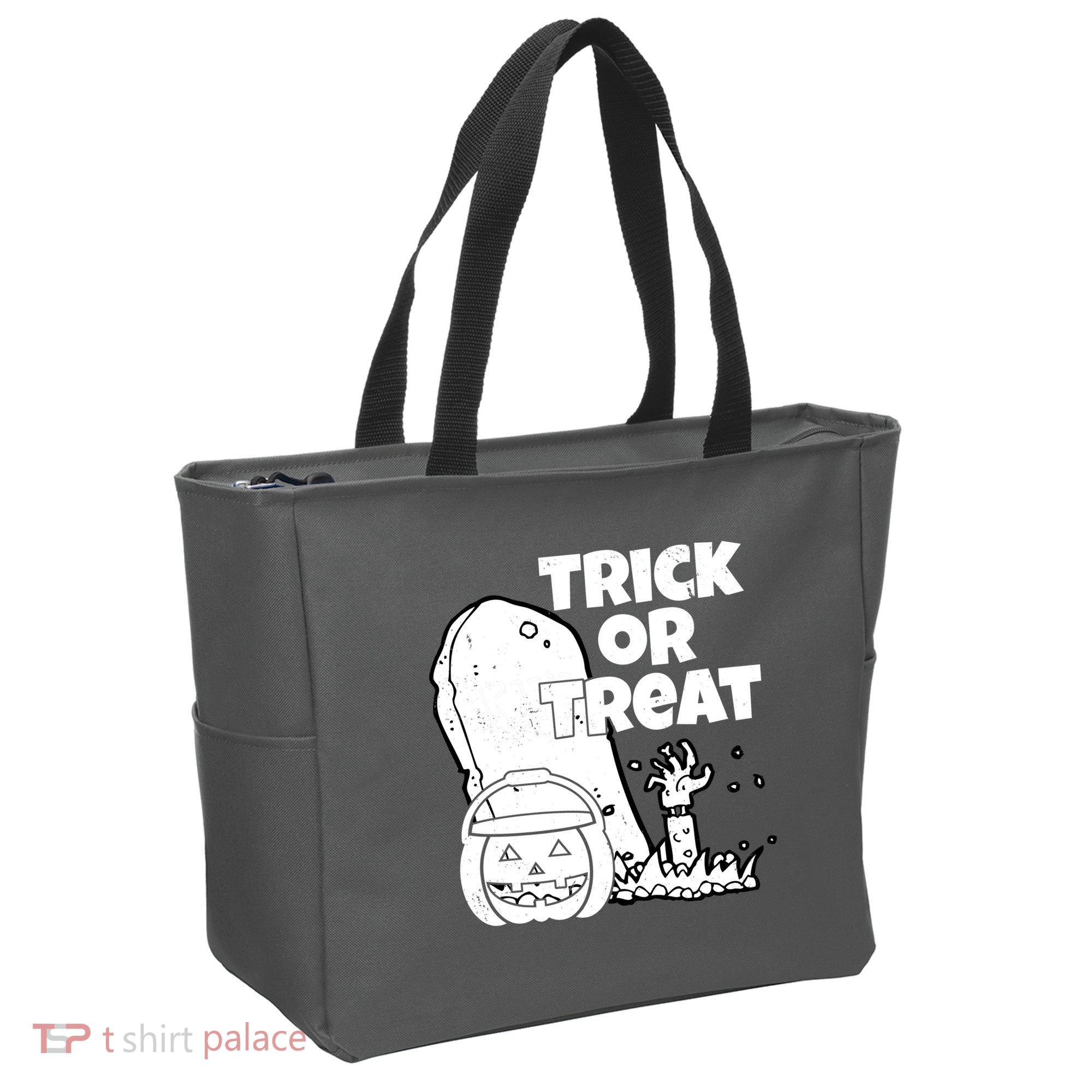 Trick Or Treat Halloween Spooky Graveyard Tote Bag