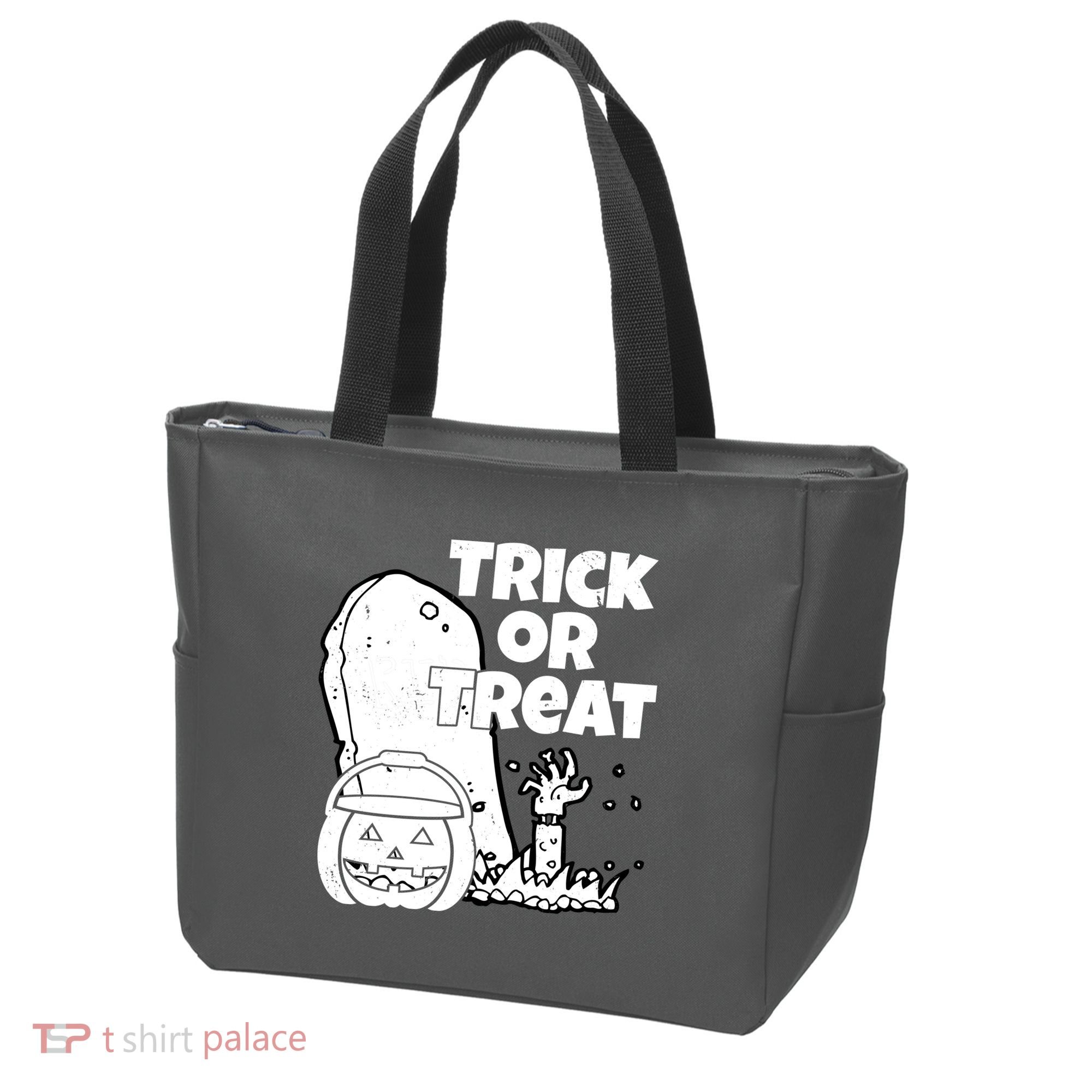 Trick Or Treat Halloween Spooky Graveyard Tote Bag
