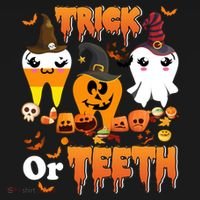 Trick Or Teeth Cute Witch Teeth Dental Dentist Halloween Gift Bucket Hat thumb 4