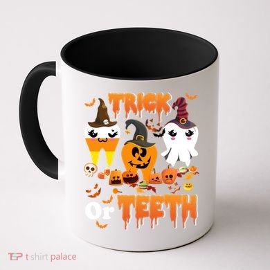 Trick Or Teeth Cute Witch Teeth Dental Dentist Halloween Gift Coffee Mug