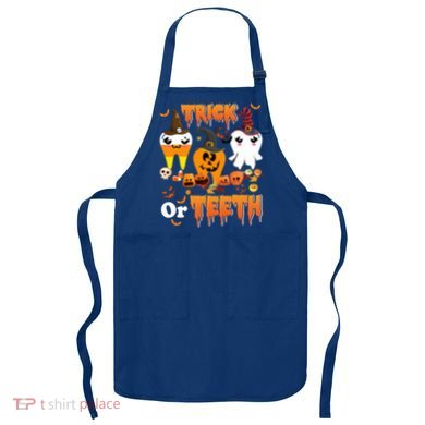 Trick Or Teeth Cute Witch Teeth Dental Dentist Halloween Gift Apron