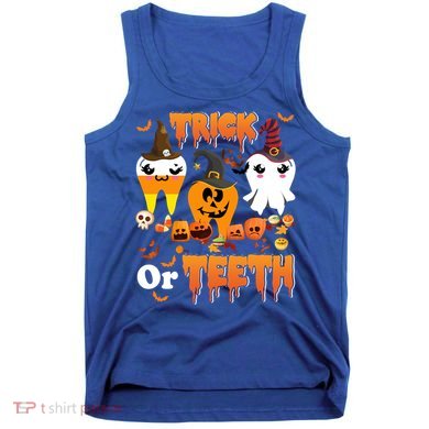 Trick Or Teeth Cute Witch Teeth Dental Dentist Halloween Gift Tank Top