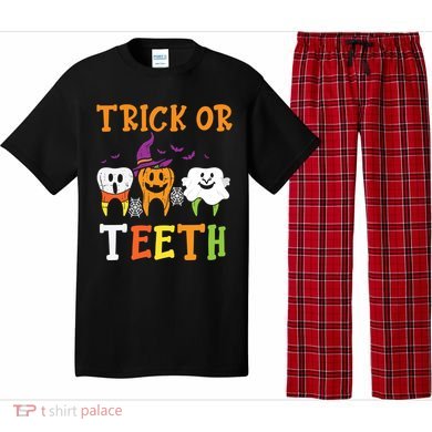 Trick Or Teeth Dental Halloween Treat Dentist Gift Pajama Set
