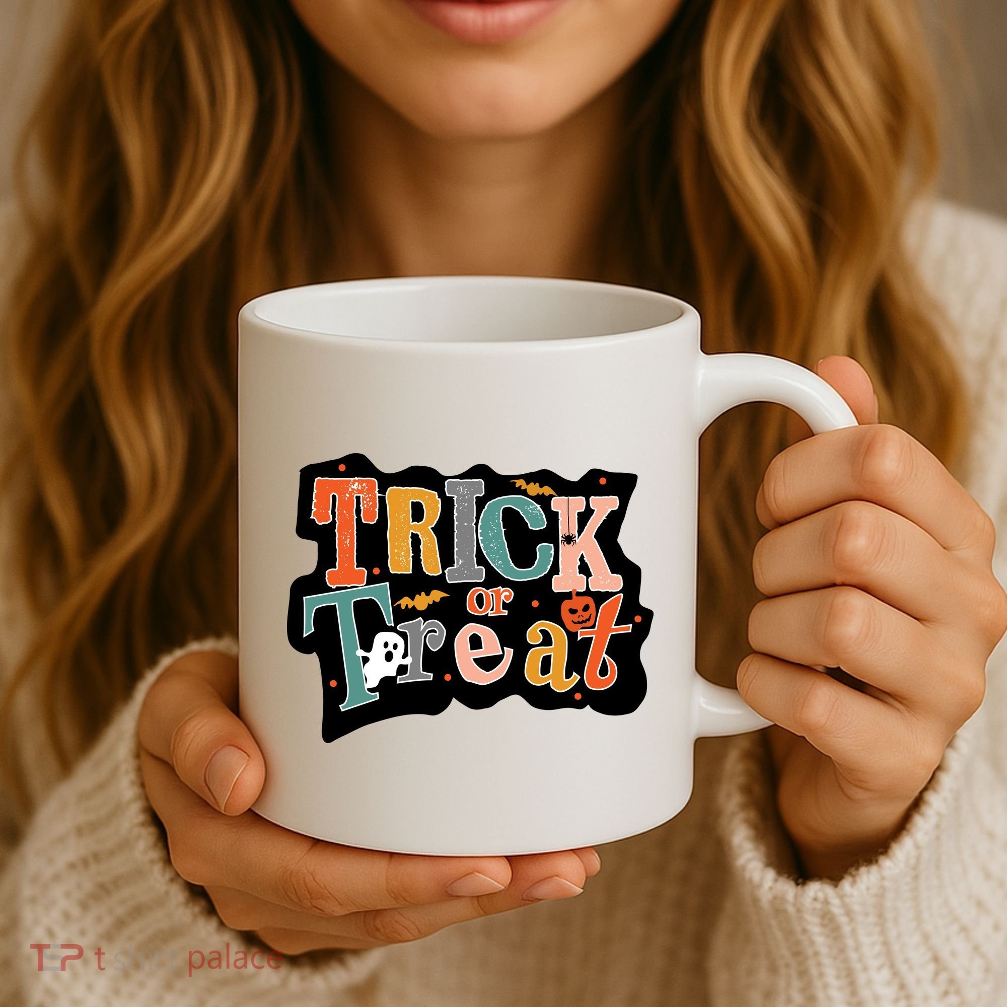 Trick Or Treat Halloween Spooky Gift Cute Coffee Mug