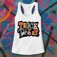 Trick Or Treat Halloween Spooky Gift Cute Women's Tank Top thumb 3