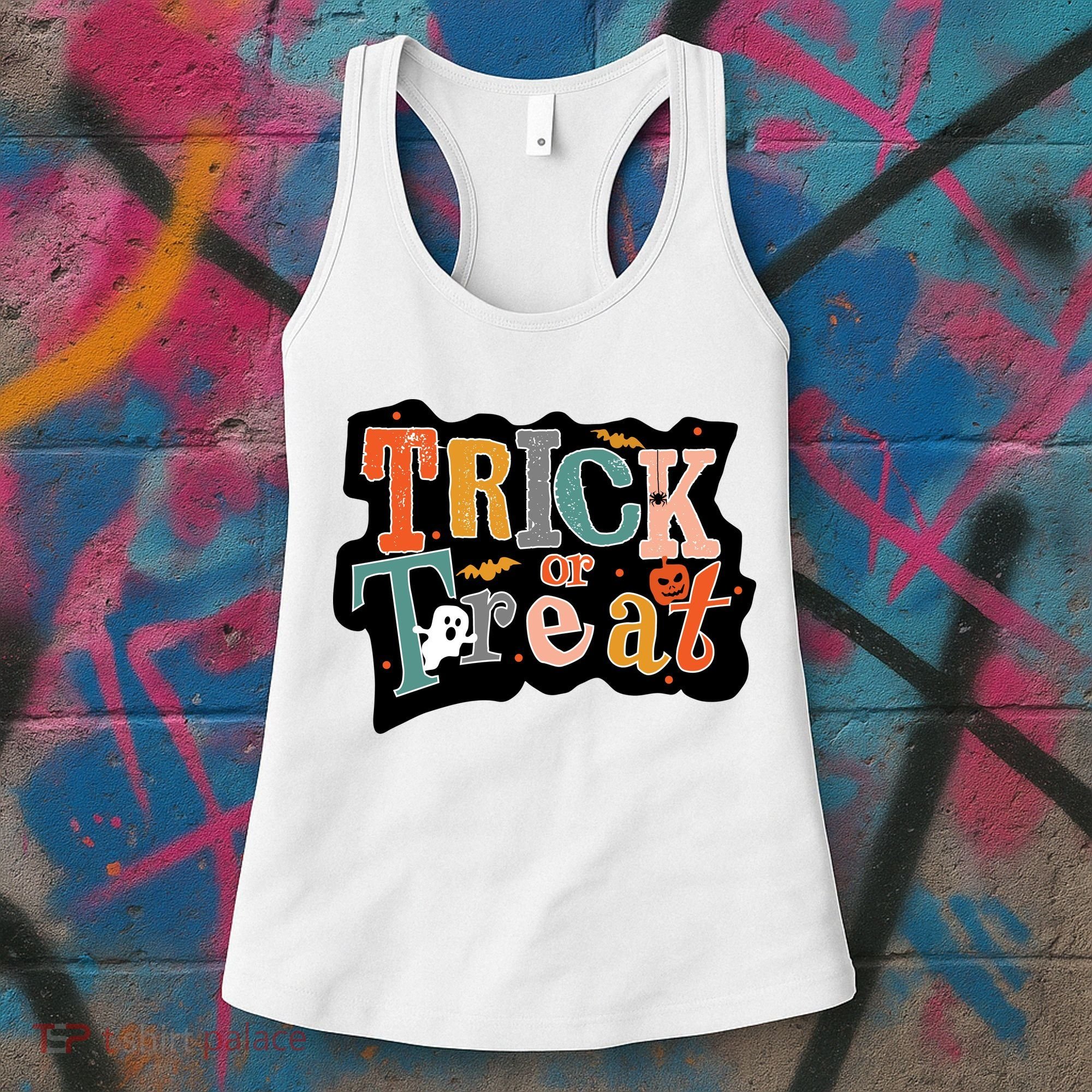 Trick Or Treat Halloween Spooky Gift Cute Women's Tank Top