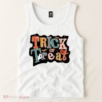 Trick Or Treat Halloween Spooky Gift Cute Tank Top thumb 2