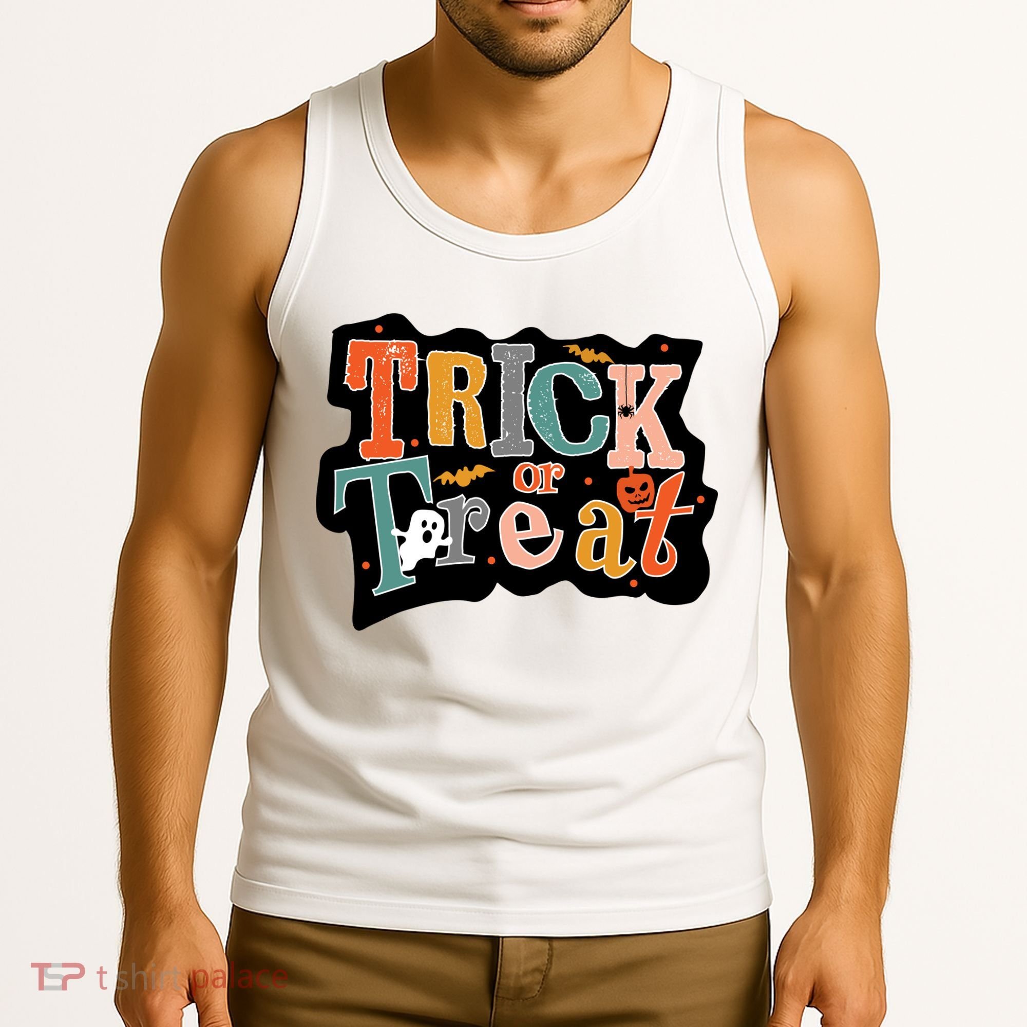 Trick Or Treat Halloween Spooky Gift Cute Tank Top