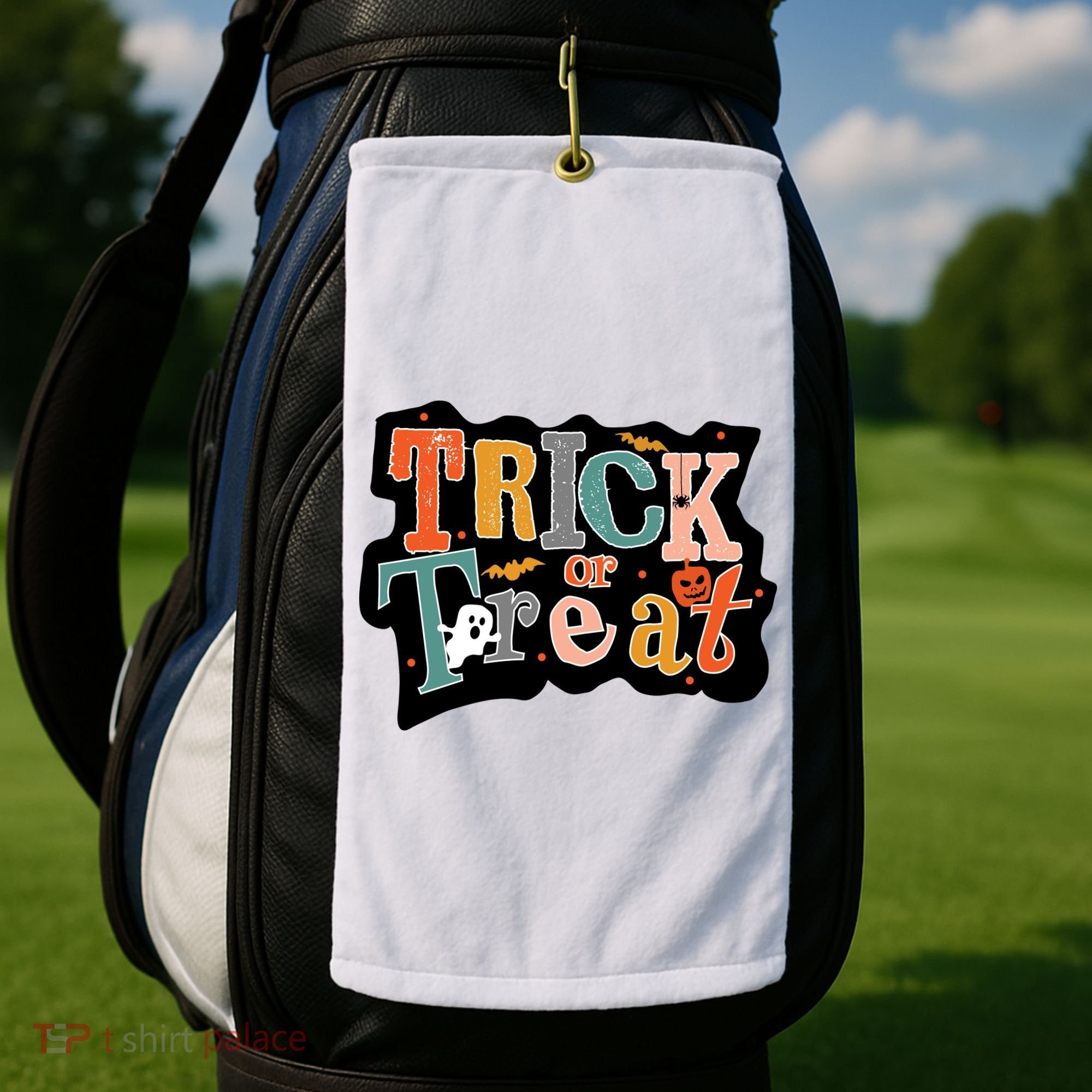 Trick Or Treat Halloween Spooky Gift Cute Golf Towel